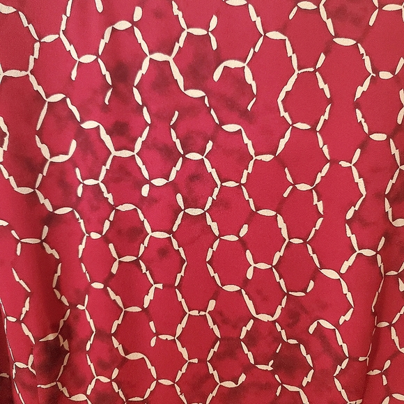 Elisabeth by Liz Claiborne Womans Silk Red Short Sleeve Maxi Lined Dress 16W - Picture 6 of 12